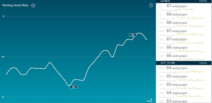 Analyzing high heart rate when sick and tracking sleep and immune system
