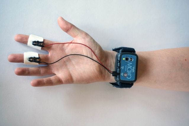 Close-up of smart ring sensors detecting real-time biological signals