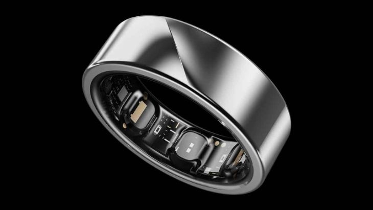 Titanium smart ring HRV tracking