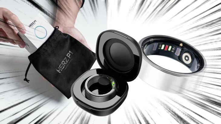 Herz P1 Smart Ring accessories including the premium magnetic charger and quick start guides